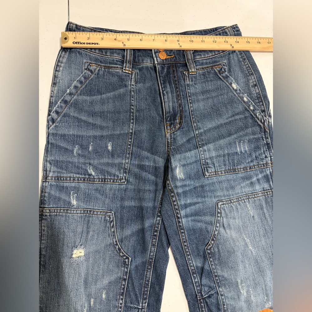 Anthropologie Pilcro The Wanderer mid-rise relaxed distressed utility jeans - Picture 3 of 12